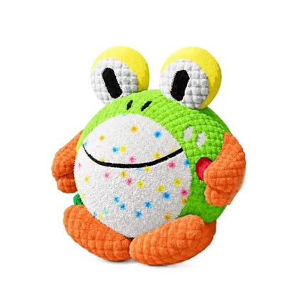 Kawaii Interactive Dog Toy Electric Plush Jumping Ball Squeaky Bite Resistant Self Entertaining Boredom Relief For Cute Dogs