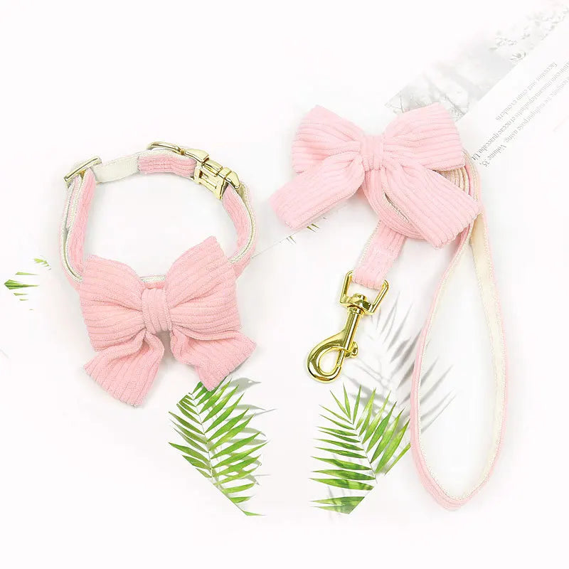 Dog Leash Chest Harness Collar Corduroy Pet Set New Small Pet Dog Harness Set  dog accessories for small dogs