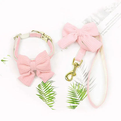 Dog Leash Chest Harness Collar Corduroy Pet Set New Small Pet Dog Harness Set  dog accessories for small dogs