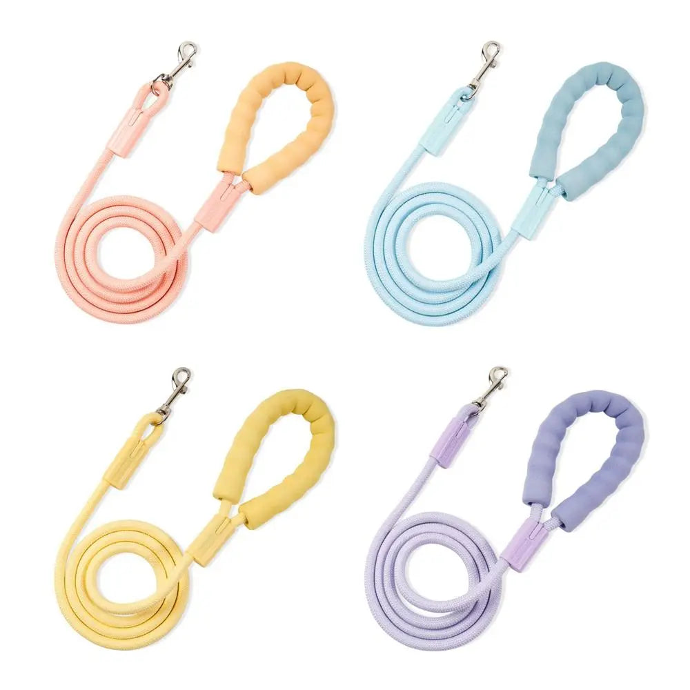 Universal Dopamine Dog Leashes with Cotton Handle Durable Dog Traction Rope Anti-Lost Nylon Pet Training Rope Outdoor