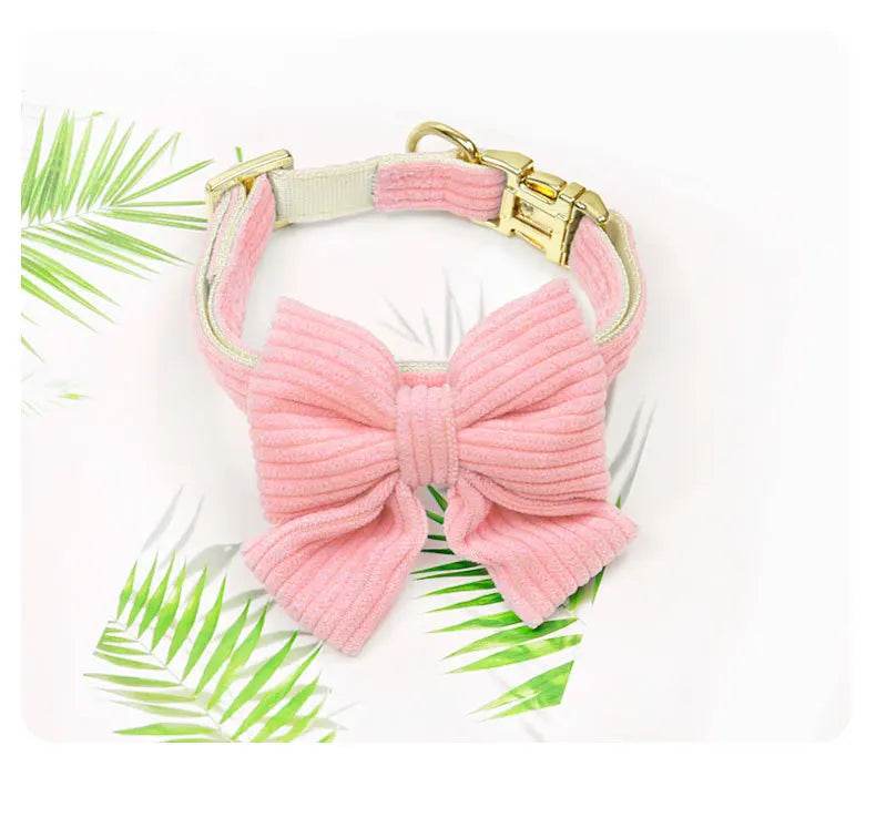 Dog Leash Chest Harness Collar Corduroy Pet Set New Small Pet Dog Harness Set  dog accessories for small dogs