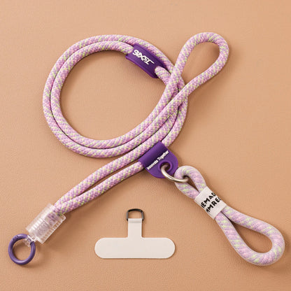 Colorful Braided Phone Crossbody Lanyard Universal Anti-lost Phone Strap with Tether Tab for All Smartphones Retro Fresh Style