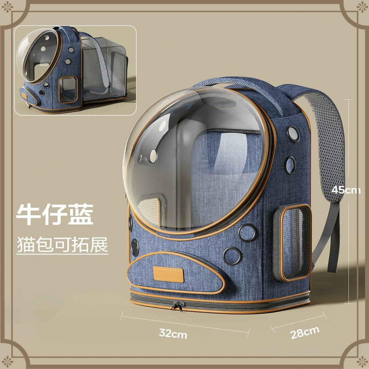 Pet trolley case cat bag going out portable dog going out box large capacity double shoulder pet space capsule cat backpack