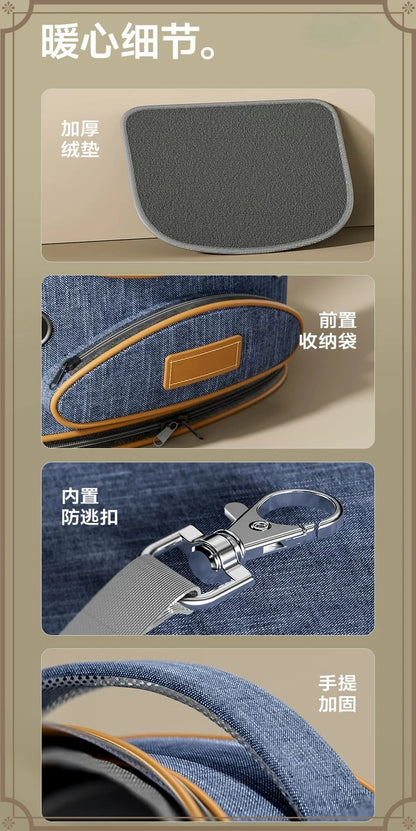 Pet trolley case cat bag going out portable dog going out box large capacity double shoulder pet space capsule cat backpack