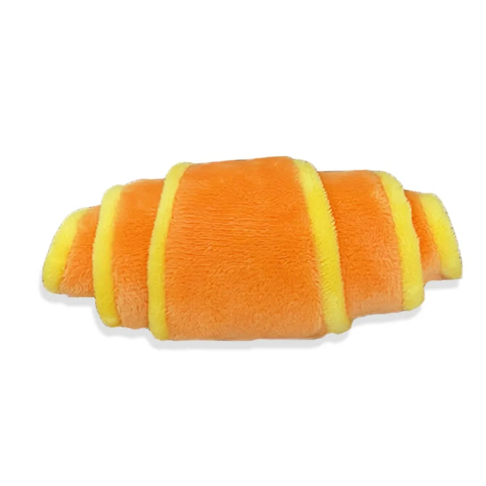 Soft Croissant Dog Toy Dog Training Bite Resistant Dog Treat Dispenser Mental Stimulation Puppy Puzzle Toy Feeding Activity