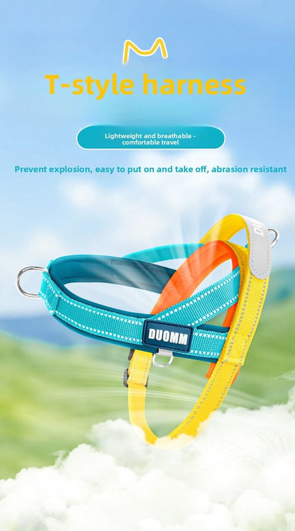 Explosion-Proof Pet Saddle Harness Dog Leash for Shiba Inu Bichon Frize Puppy Outdoor Pet Supplies Dog Collar Cat Collar