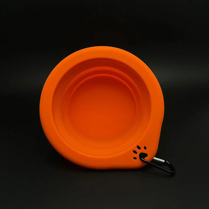 1/3PC Portable Collapsible Silicone Dog Cat Bowl Round Foldable Travel Food Water Bowl for Outdoor Feeding with Carabiner