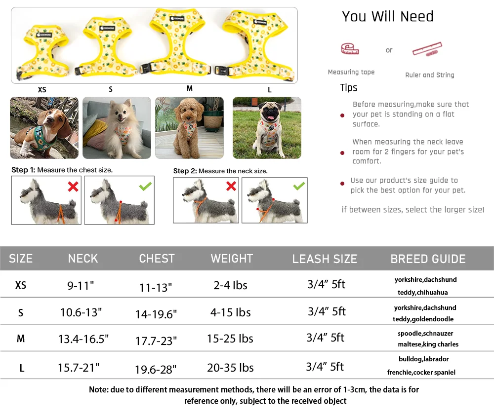 Personalized Dog Harness Set Custom Design Dog Collars and Leashes Step in Puppy Harness Dog Products