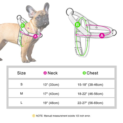 Leather Dog Harness No Pull Dogs Harnesses Vest Soft Pet Walking Training Vests Strong For Small Medium Large Dogs Pug Pitbull