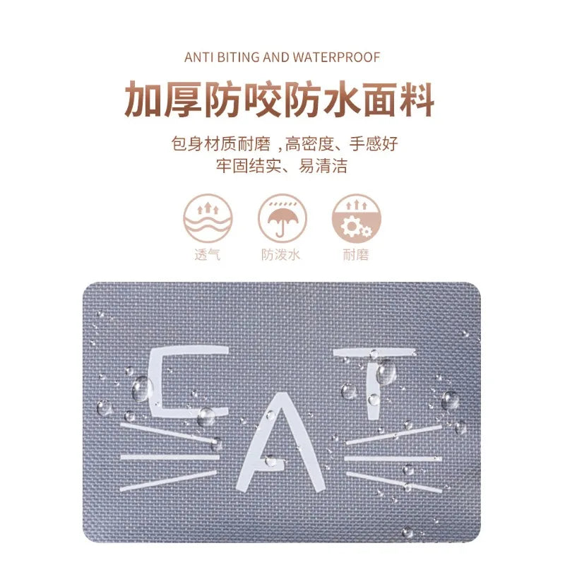 Cat bag, double shoulder, universal in all seasons, anti-stress portable breathable pet bag, portable when going out in summer