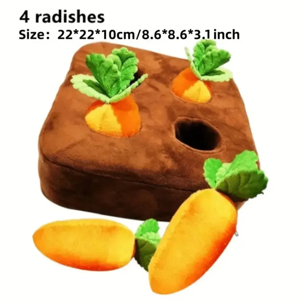 Carrot Snuffle Mat for Dogs Cats Puzzle Toy with Carrots for Small Medium Large Interactive Pet Stress Relief Dogs Chew Toys