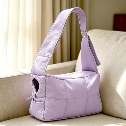 New Pet Portable Travel Bag Fluffy Padded Cloud Slings Shoulder Bag Large Side Hole Space Outdoor Carrier for Small Cat Dog