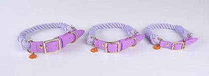 Loudik Woven Cotton Rope Pet Dog Traction Rope Collar Set Dog Rope Medium and Large Dog Pet Supplies Outgoing Puppy Accessories