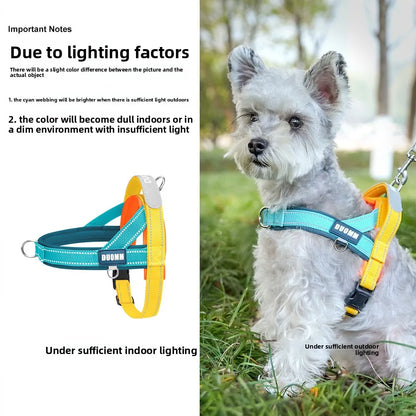 Explosion-Proof Pet Saddle Harness Dog Leash for Shiba Inu Bichon Frize Puppy Outdoor Pet Supplies Dog Collar Cat Collar