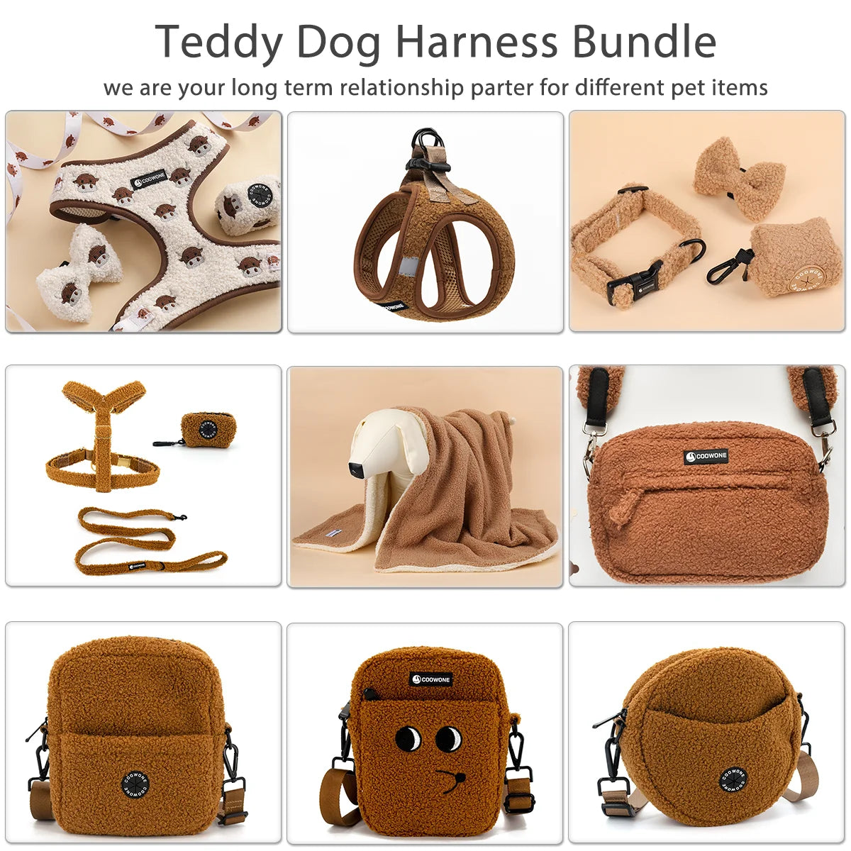 Personalized Dog Harness Set Custom Design Dog Collars and Leashes Step in Puppy Harness Dog Products