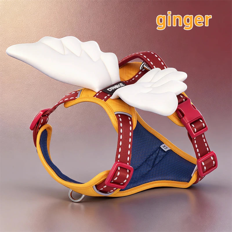 Wing & Wag Angel Wings Dog Harness - A breathable adjustable dog harness finished with playful 3D angel wings.