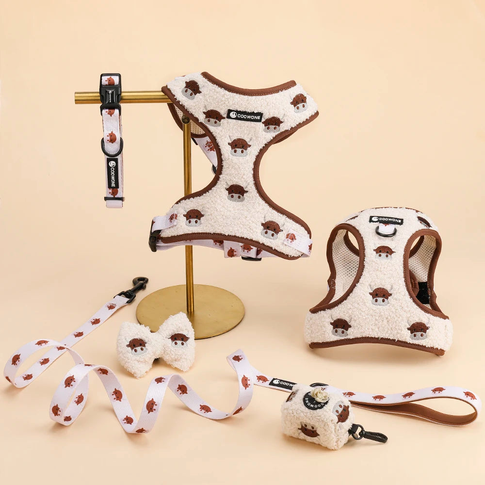 Personalized Dog Harness Set Custom Design Dog Collars and Leashes Step in Puppy Harness Dog Products