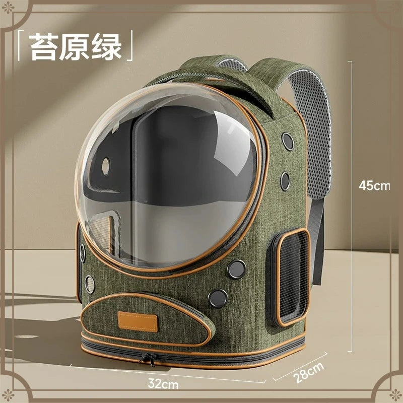 Pet trolley case cat bag going out portable dog going out box large capacity double shoulder pet space capsule cat backpack