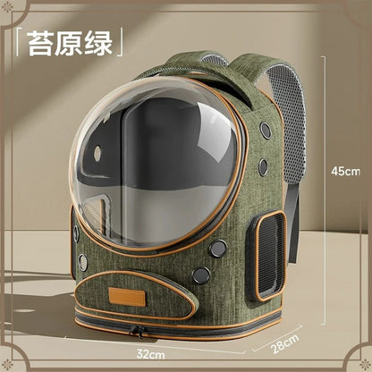 Pet trolley case cat bag going out portable dog going out box large capacity double shoulder pet space capsule cat backpack