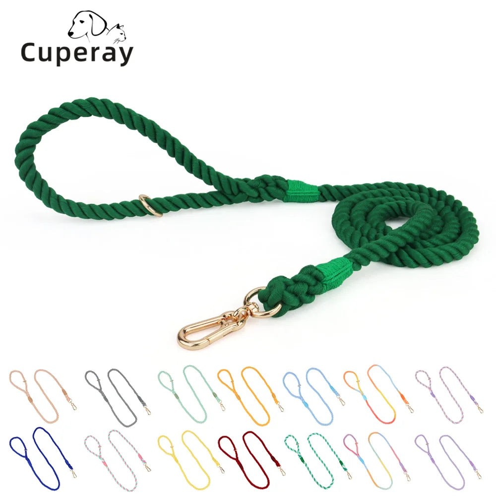 Hand-woven Cotton Rainbow Dog Leash, Medium and Large Dog Walking Leash Is Wear-resistant ,  for Outdoor Walking or Dog Training