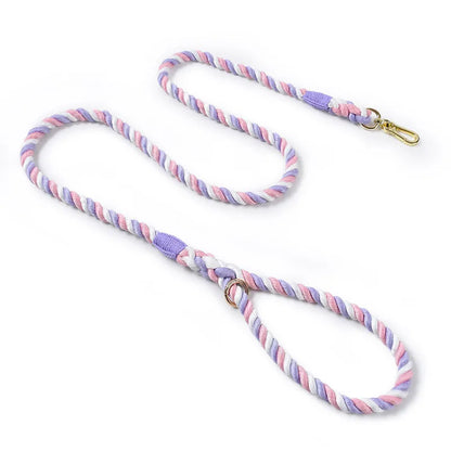 Hand-woven Cotton Rainbow Dog Leash, Medium and Large Dog Walking Leash Is Wear-resistant ,  for Outdoor Walking or Dog Training