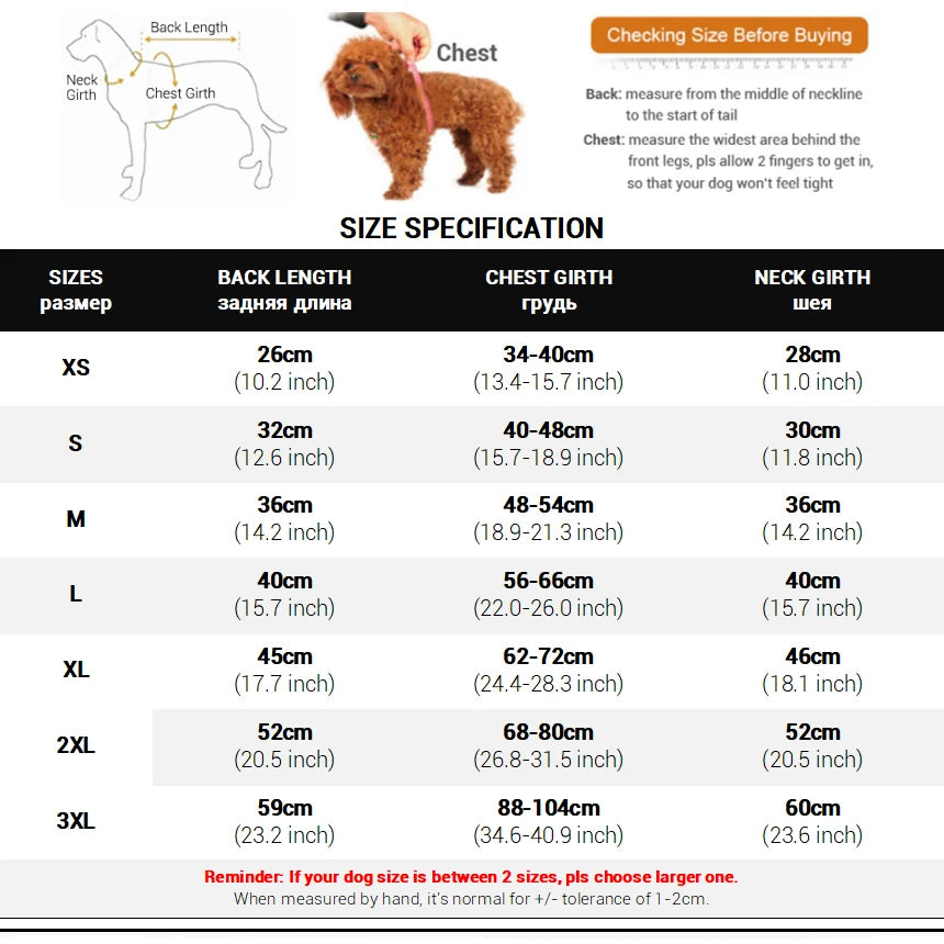 Reversible Dog Jacket Winter Dog Clothes Waterproof Checked Soft Quilted Coat for Small Large Dogs Warm Pet Vest French Bulldog