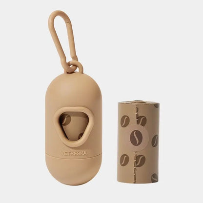 Flower Capsule Dog Poop Bag Dispenser Set Scented Portable Outdoor Walking Pet Waste Bag Holder For Dog Cat Litter Garbage Clean