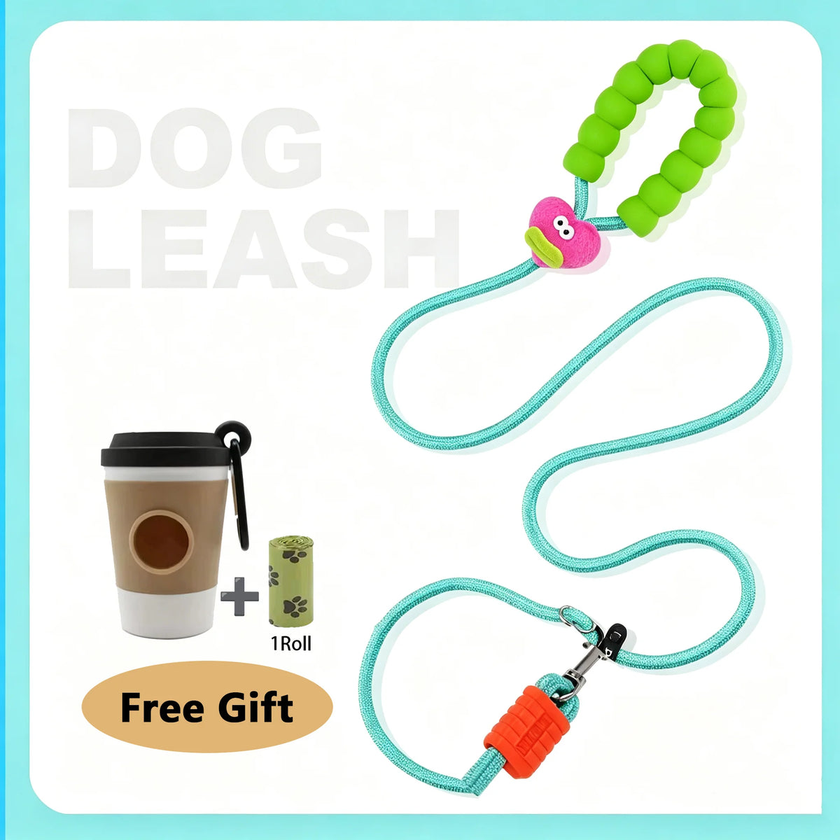 Dopamine Colorful No Pull Anti Explosion Impact Dog Leash Heavy Duty Shock Absorb Training Outdoor Walking Rope For Large Dogs