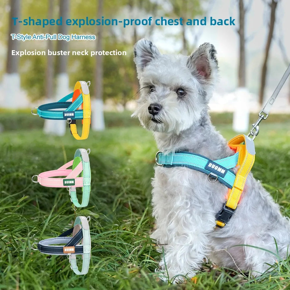 Explosion-Proof Pet Saddle Harness Dog Leash for Shiba Inu Bichon Frize Puppy Outdoor Pet Supplies Dog Collar Cat Collar