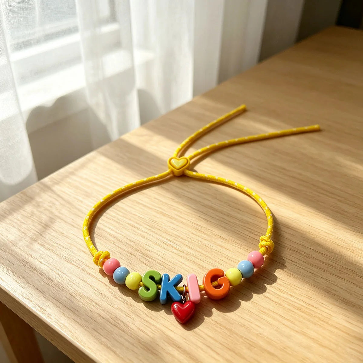 1pc Customized Acrylic Colorful Letter Pet Beaded Necklace Love Pendant Pet Jewelry Customizable Pet Name Souvenir Universal for