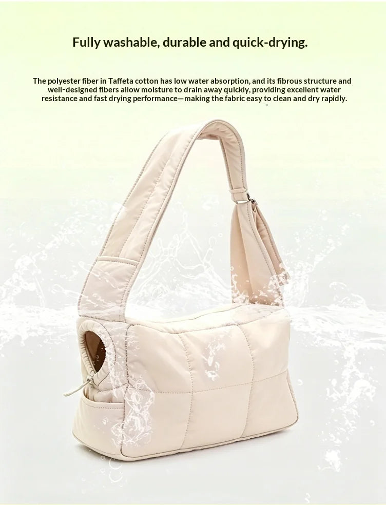 New Pet Portable Travel Bag Fluffy Padded Cloud Slings Shoulder Bag Large Side Hole Space Outdoor Carrier for Small Cat Dog