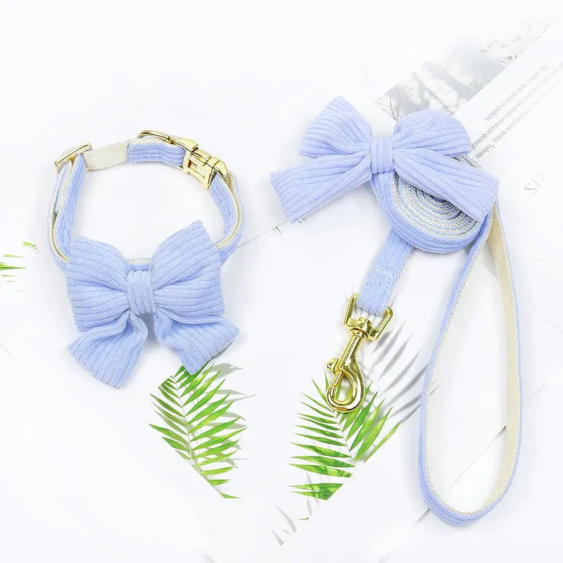 Dog Leash Chest Harness Collar Corduroy Pet Set New Small Pet Dog Harness Set  dog accessories for small dogs
