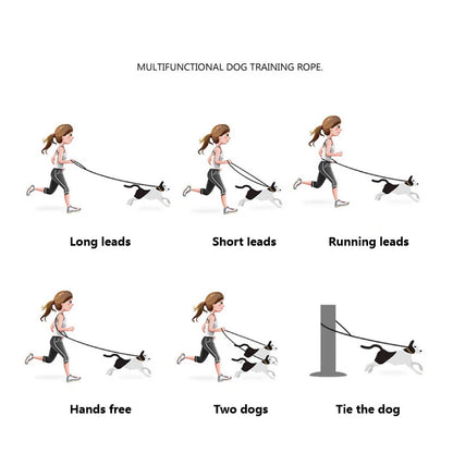 Twist & Tail Braided Hands-Free Dog Leash | Angel on Paws
