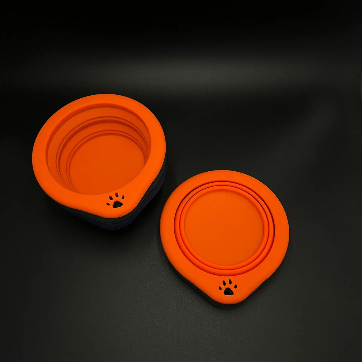 1/3PC Portable Collapsible Silicone Dog Cat Bowl Round Foldable Travel Food Water Bowl for Outdoor Feeding with Carabiner