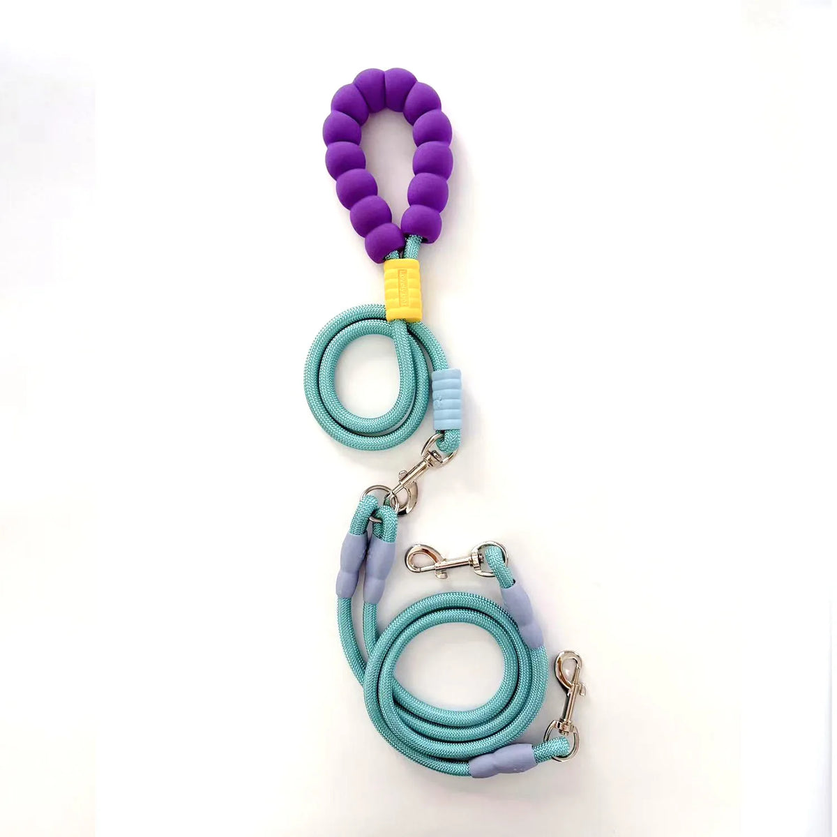Double Dog Leash with Bungee - Dopamine Color Anti-Pull Dual Pet Lead for Two Dogs, Outdoor Pet Leash for Small Medium Dogs