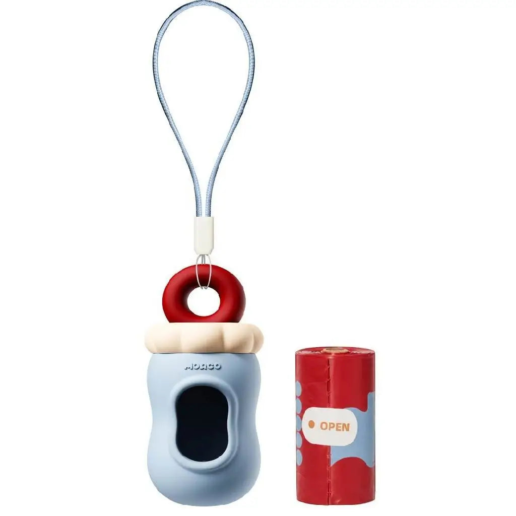 Flower Capsule Dog Poop Bag Dispenser Set Scented Portable Outdoor Walking Pet Waste Bag Holder For Dog Cat Litter Garbage Clean