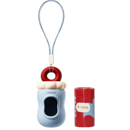 Flower Capsule Dog Poop Bag Dispenser Set Scented Portable Outdoor Walking Pet Waste Bag Holder For Dog Cat Litter Garbage Clean