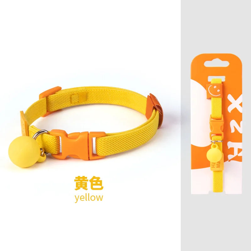 Reflective Cat Collar Adjustable Soft Pet Necklace Summer Fashion Accessory with Breakaway Clasp for Indoor Outdoor Cats