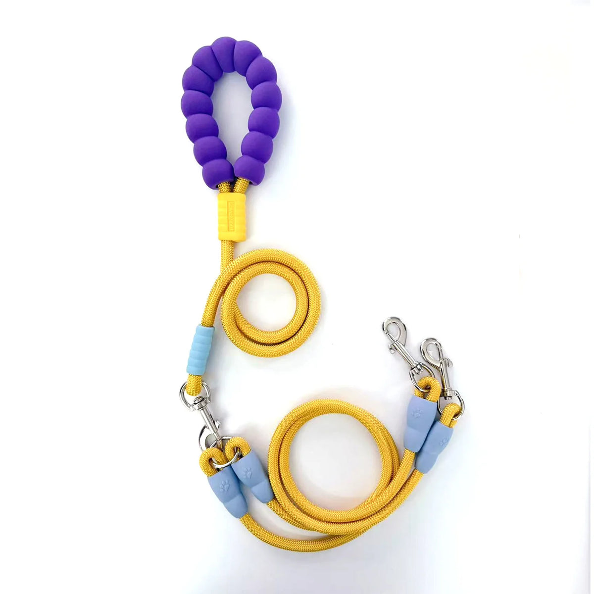 Double Dog Leash with Bungee - Dopamine Color Anti-Pull Dual Pet Lead for Two Dogs, Outdoor Pet Leash for Small Medium Dogs