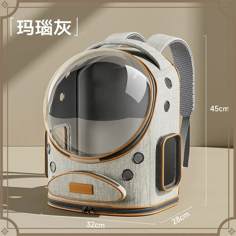 Pet trolley case cat bag going out portable dog going out box large capacity double shoulder pet space capsule cat backpack