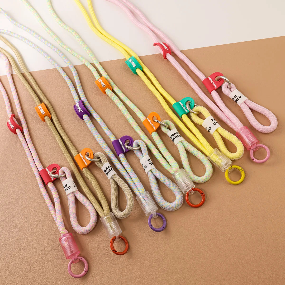 Colorful Braided Phone Crossbody Lanyard Universal Anti-lost Phone Strap with Tether Tab for All Smartphones Retro Fresh Style