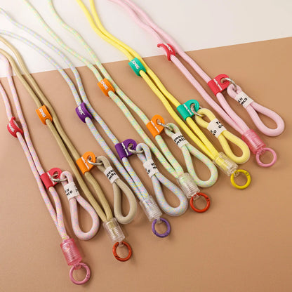 Colorful Braided Phone Crossbody Lanyard Universal Anti-lost Phone Strap with Tether Tab for All Smartphones Retro Fresh Style