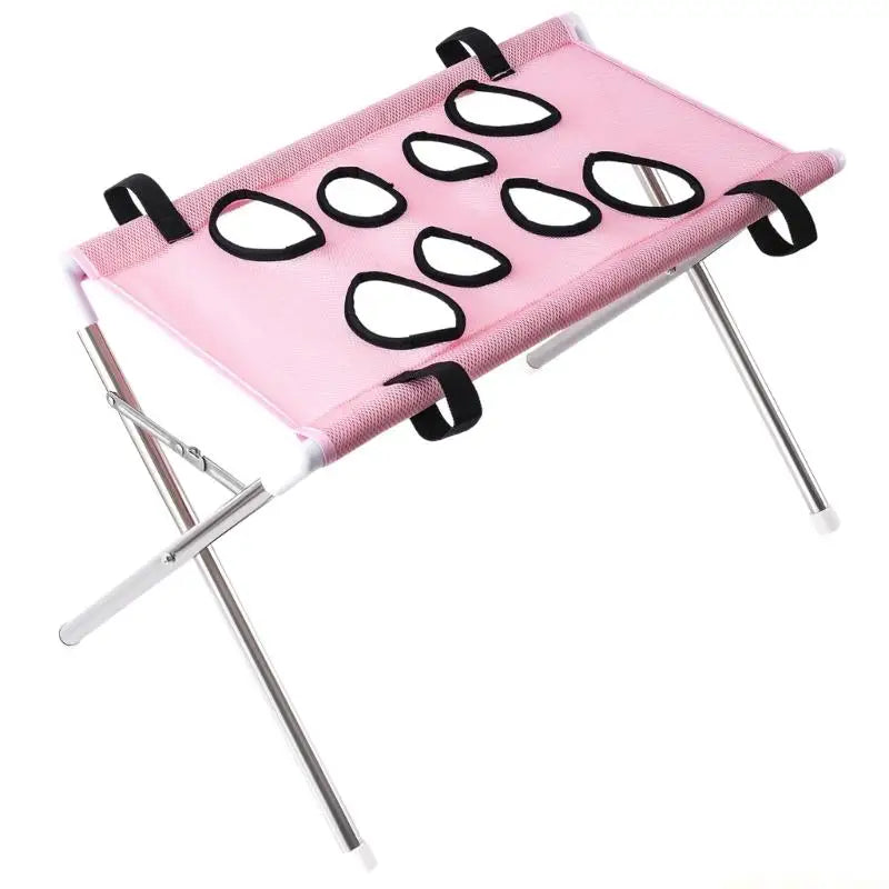 QX2E MultiFunctional Cats Dog Grooming Bed with Support Frame and Washing Hole Grooming Bed For Pet Ear Picking Clipping