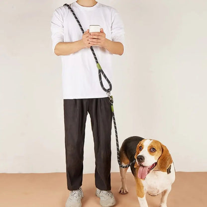Dual/Double Dog Leash with Elastic Rope, Anti-Burst and Anti-Break, Pet Supplies, Suitable for Running with Your Dog, Features Dual Hook Design and Dual-Purpose Training Leash, Suitable for Small, Medium, and Large Dogs