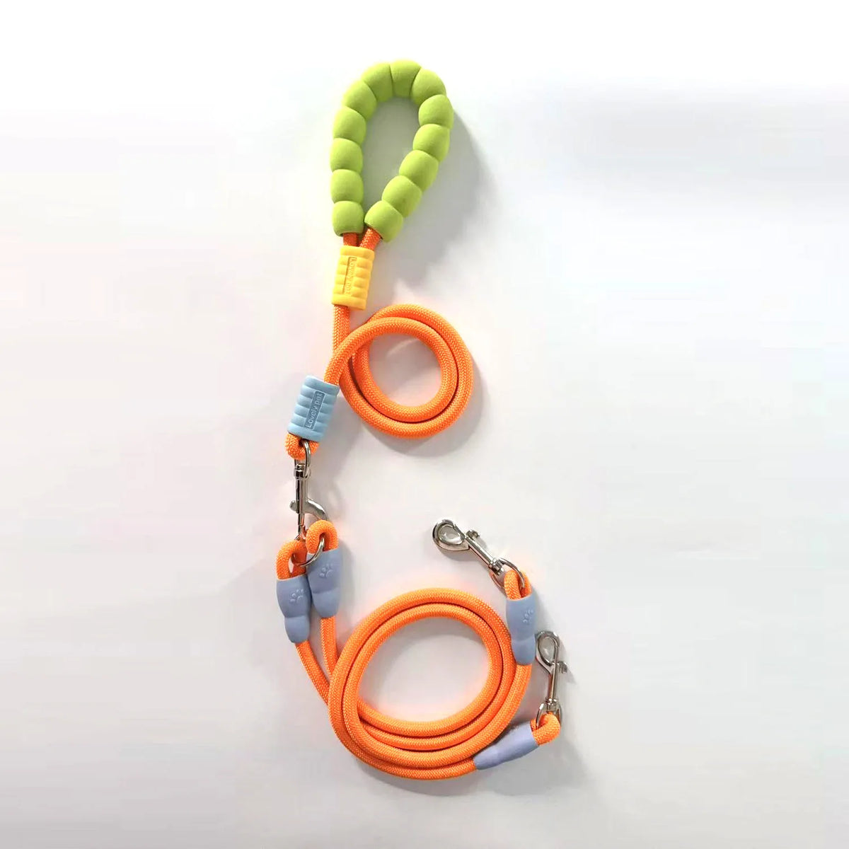 Double Dog Leash with Bungee - Dopamine Color Anti-Pull Dual Pet Lead for Two Dogs, Outdoor Pet Leash for Small Medium Dogs