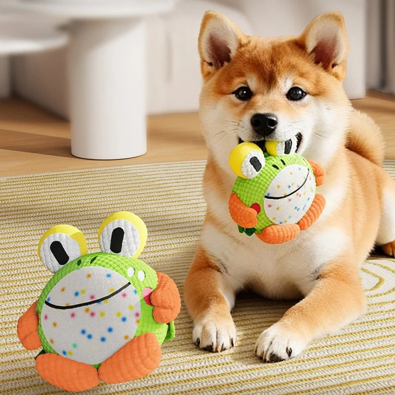 Kawaii Interactive Dog Toy Electric Plush Jumping Ball Squeaky Bite Resistant Self Entertaining Boredom Relief For Cute Dogs