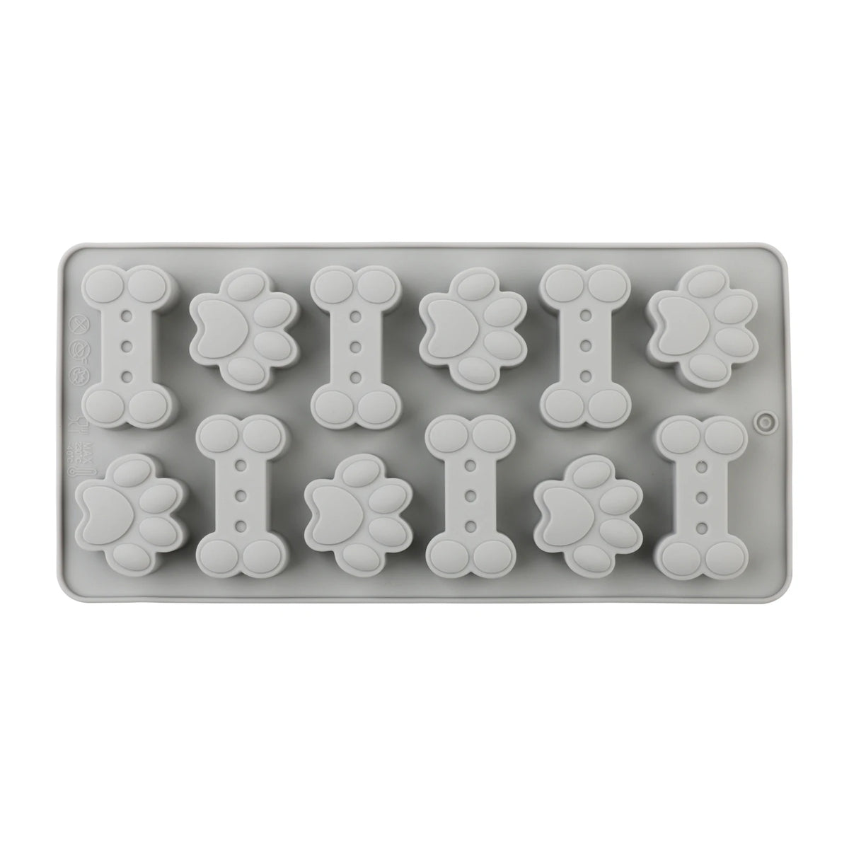 1Pcs Silicone Mold for Dog Biscuits Pink/Blue/Gray Dog Bone Paw Cookie Mold for Dog Treats Ice Cubes Chocolate And Cake Candy