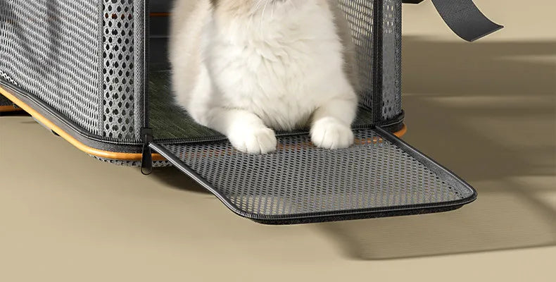 Large Pet Trolley Suitcase for Cats Dogs, Space Capsule Backpack for Outdoor Travel, Pet Accessory