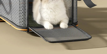 Large Pet Trolley Suitcase for Cats Dogs, Space Capsule Backpack for Outdoor Travel, Pet Accessory