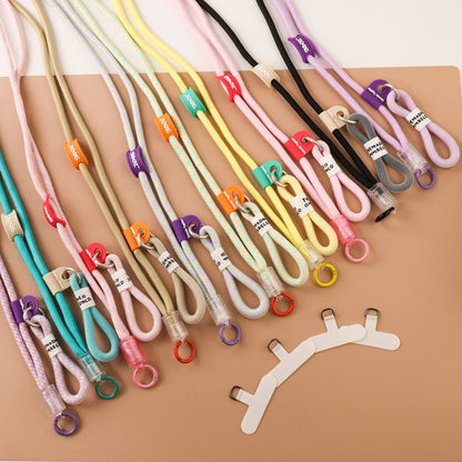 Colorful Braided Phone Crossbody Lanyard Universal Anti-lost Phone Strap with Tether Tab for All Smartphones Retro Fresh Style